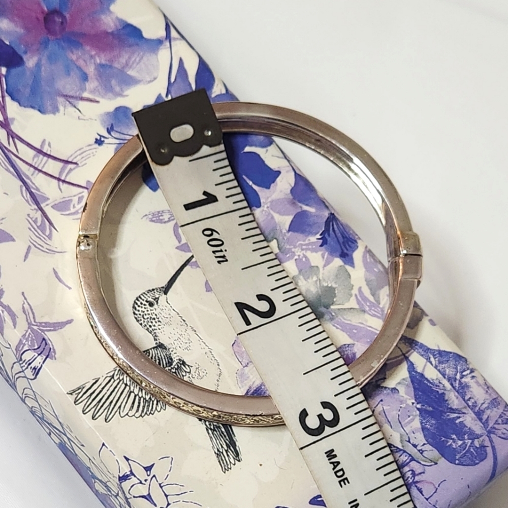Clear Rhinestone Bangle Bracelet - Picture 10 of 12